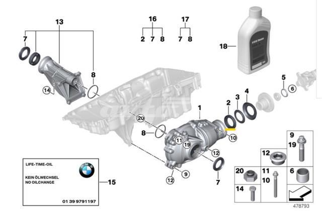 Редуктор переднього ведучого моста (головна передача) 31507590899 BMW