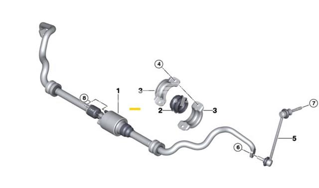 Задній стабілізатор поперечної стійкості 37116776590 BMW