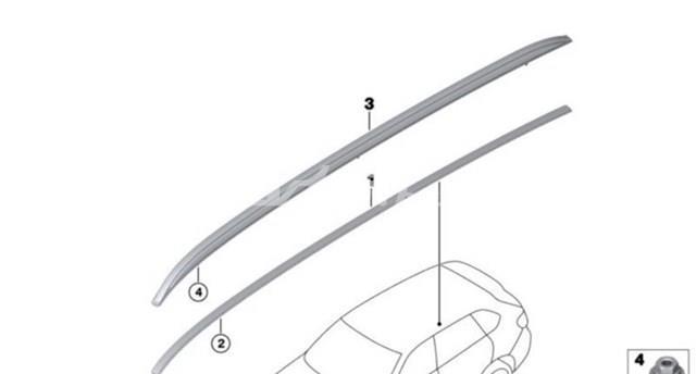 Автомобільний рейлінг на дах правий 51138057756 BMW