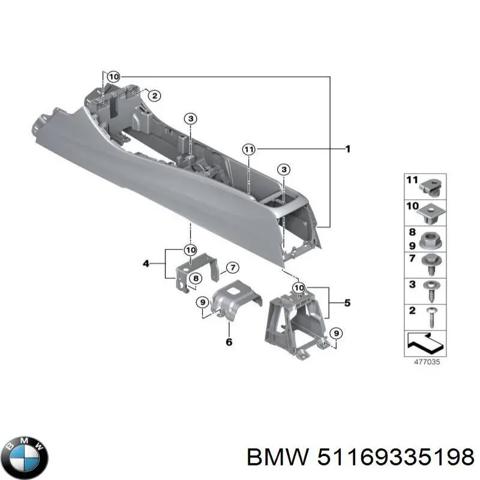 Консоль панелі приладів 51169335198 BMW