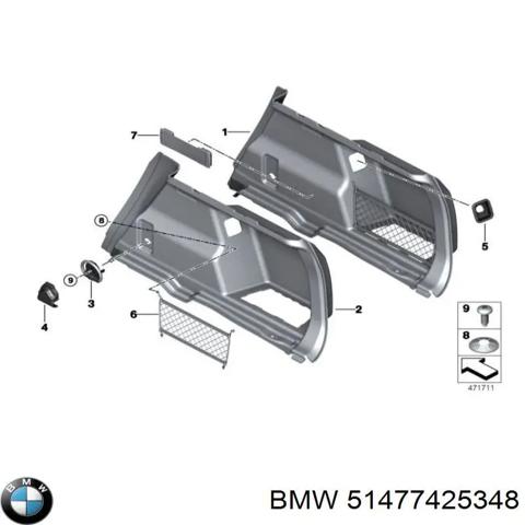 Облицювання багажного відсіку, праве 51477425348 BMW