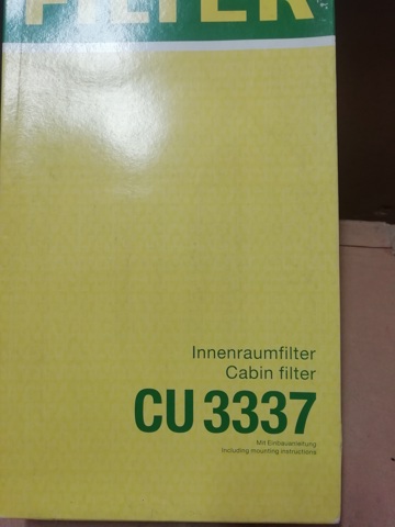 Фільтр, повітря у внутрішній простір CU3337 MANN