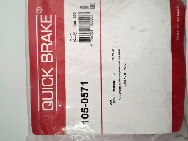 Монтажний комплект задніх барабанних колодок QB1050571 QUICK BRAKE