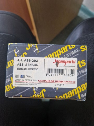 Датчик ABS задній лівий ABS292 JAPANPARTS