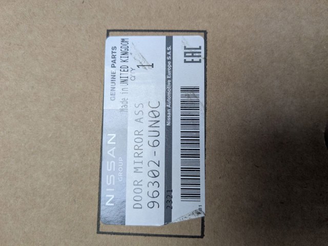 Бічне дзеркало заднього виду ліве 963026UN0C NISSAN