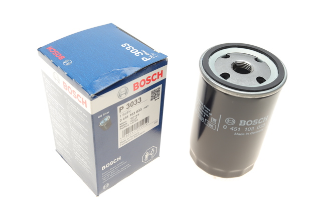 Bosch ,p3033 h=123mm фильтр масляный audi 1,3-3,0: 80/100/a4/6 vw 1,1-2,2: golf ii/iii, passat seat,