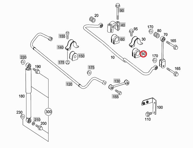 Опора стабілізатора 9063262181 MERCEDES