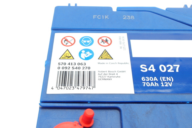 Батарея акумуляторна 0092S40270 BOSCH