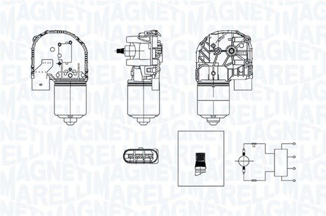 Мотор стеклоочищувача 064377600010 MAGNETI MARELLI