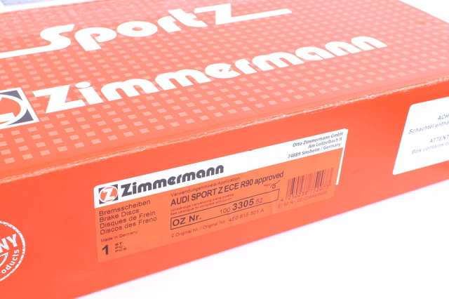 Диск переднього гальма 100330552 ZIMMERMANN