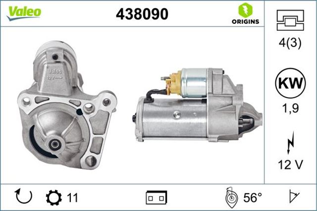 Стартер автомобільний 438090 VALEO