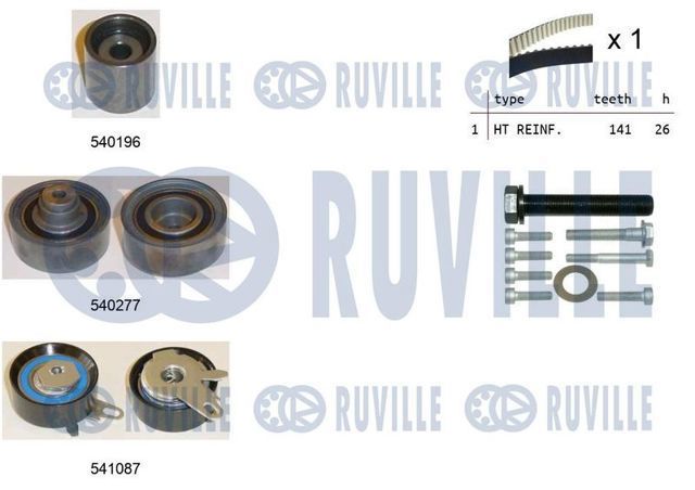 Ремкомплект ГРМ 550504 RUVILLE