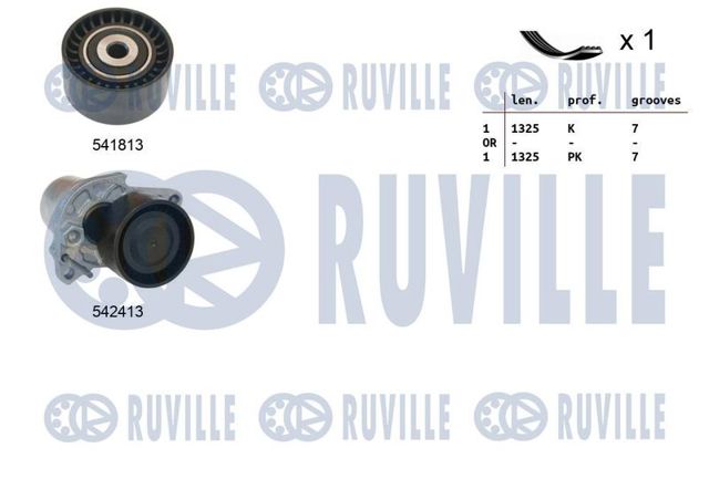 Ремінь приводний, агрегатів, комплект 570156 RUVILLE