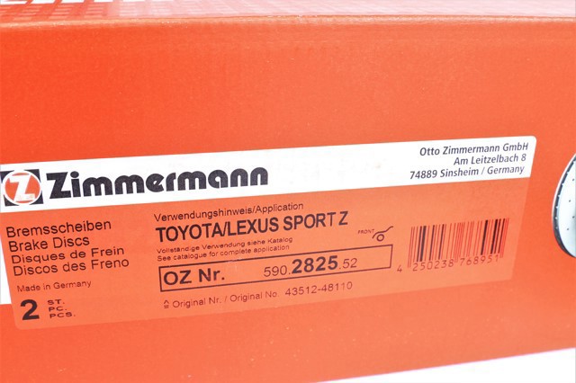 Диск переднього гальма 590282552 ZIMMERMANN