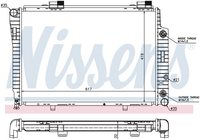 Радіатор основний 62756A NISSENS