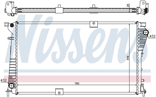 Радіатор основний 630709 NISSENS