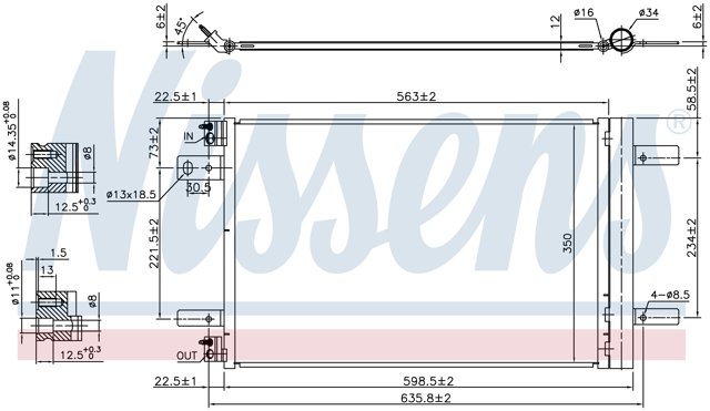 Радіатор кондиціонера 940458 NISSENS