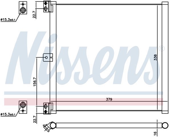 Радіатор кондиціонера 940703 NISSENS