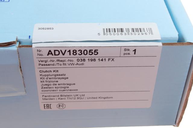 Комплект зчеплення (диск, корзина, підшипник) ADV183055 BLUE PRINT