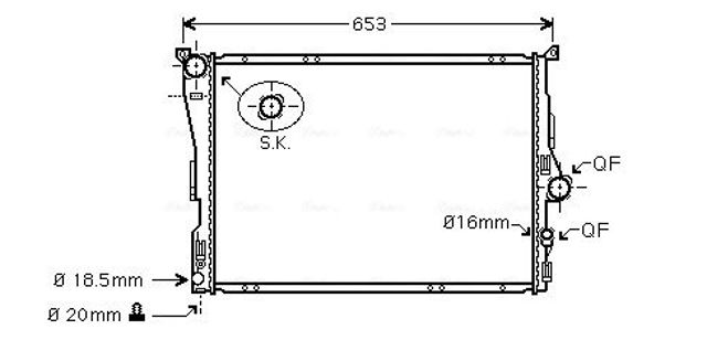 Радіатор основний BW2343 AVA