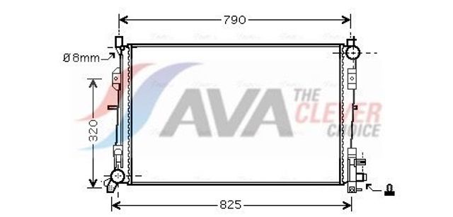 Радіатор двигуна CR2092 AVA