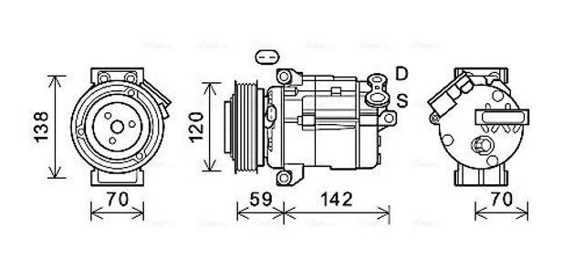 Компресор кліматичної установки CTK063 AVA