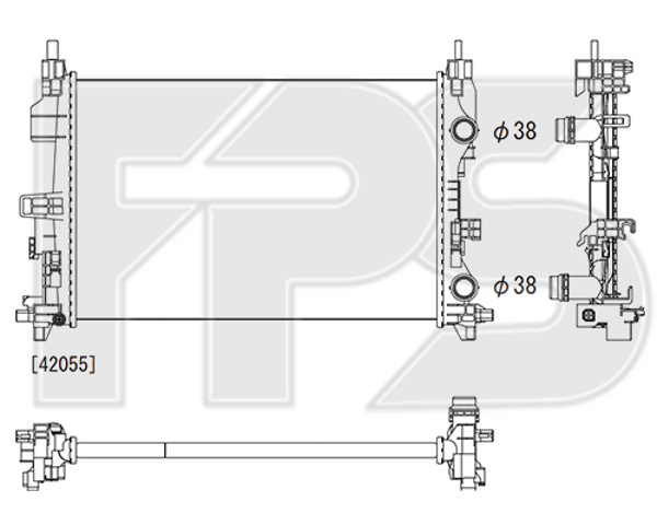Радіатор охолодження двигуна FP38A579KY KOYORAD