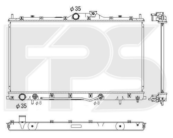 Радіатор системи охолодження двигуна FP48A144KY KOYORAD