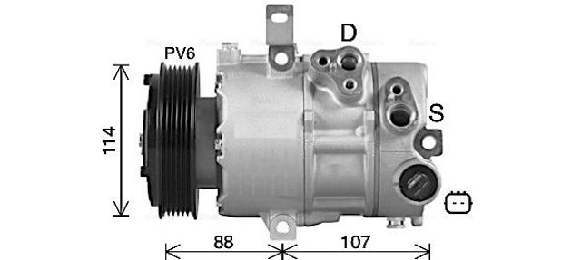 Компресор кліматичної установки HYAK498 AVA