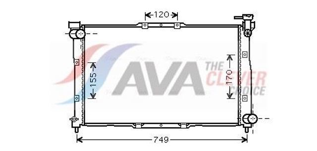 Радіатор охолодження двигуна KA2039 AVA