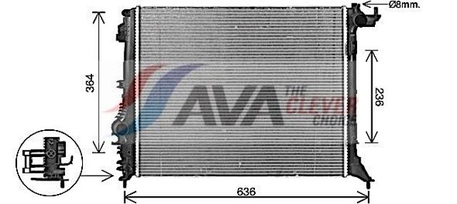 Радіатор двигуна RT2648 AVA