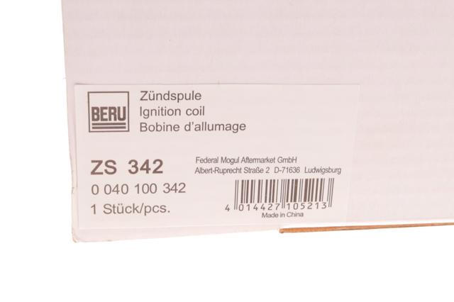Котушка запалювання ZS342 BERU