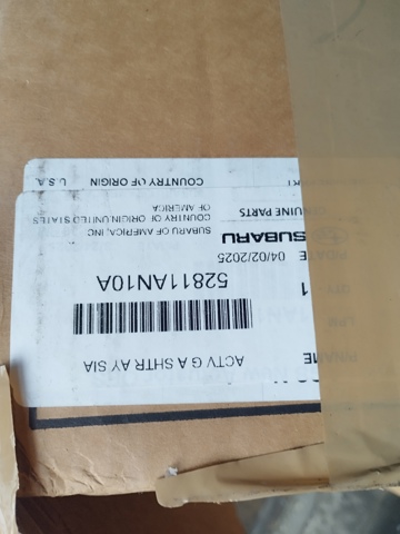 Жалюзі радіатора 52811AN10A SUBARU