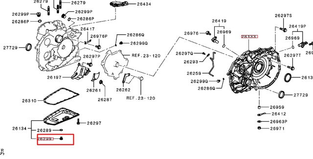 Пробка піддона АКПП 2705A011 MITSUBISHI
