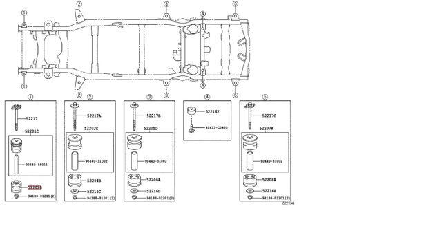 Кріплення платформи 5221660060 TOYOTA