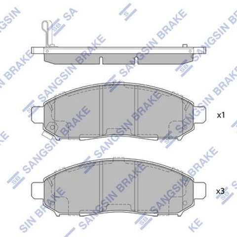 Передні гальмівні колодки SP1460 HI-Q
