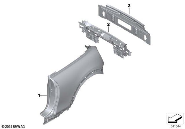 Крило праве заднє 41007387970 BMW