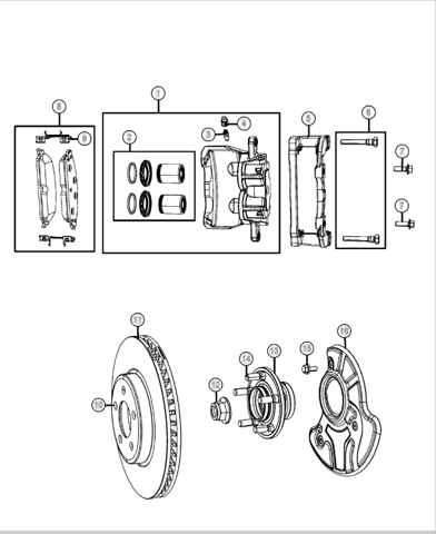 Гальмо дискове переднє 68368065AA CHRYSLER