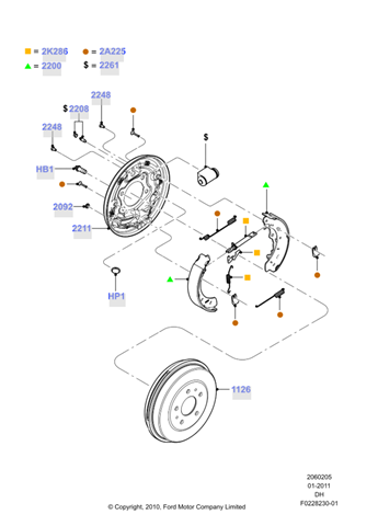 Барабан гальмівний задній BV6Z1126A FORD