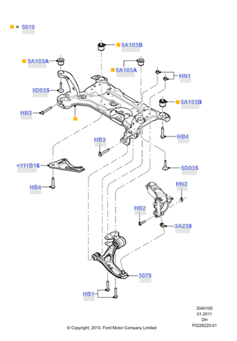Важіль передній лівий F1FZ3079A FORD