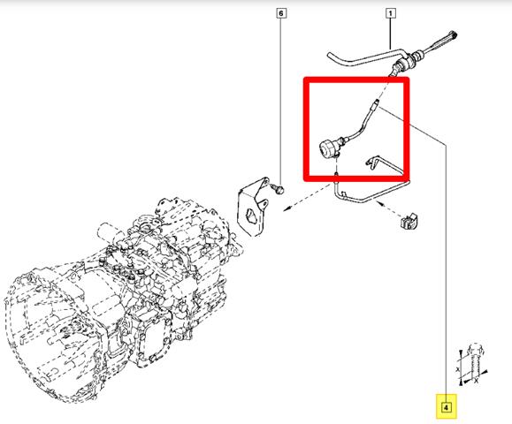 Шланг циліндра зчеплення 308512159R RENAULT