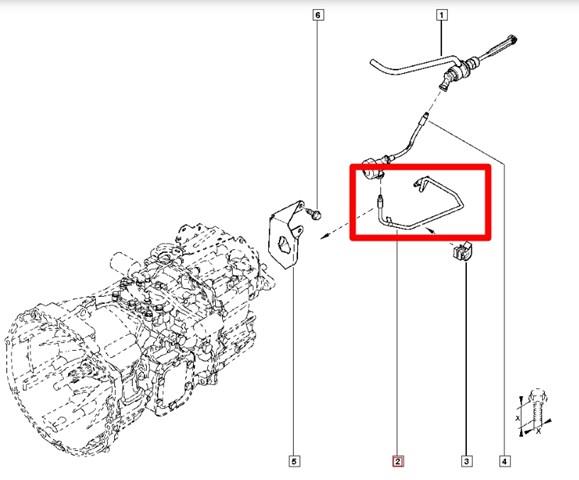 Трубка гідроприводу зчеплення 8200674252 RENAULT