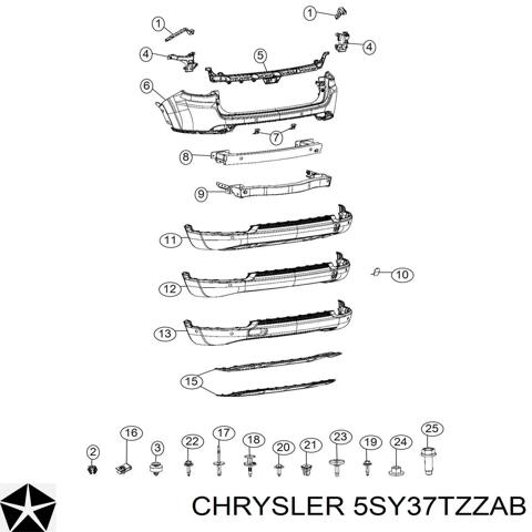 Бампер задній, верхня частина 5SY37TZZAB CHRYSLER