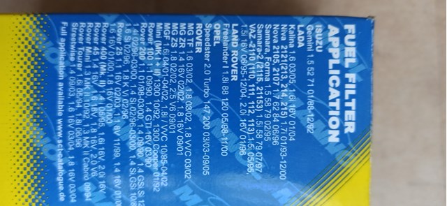 Фільтр тонкого очищення палива ST330 SCT