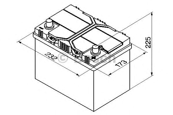 Bosch s4 asia акумулятор 12в / 60а-год/ 540a ,  232173225 11,43кг (виводи -+) 0 092 S40 240