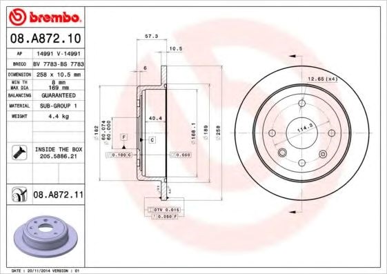 08A87210 Brembo
