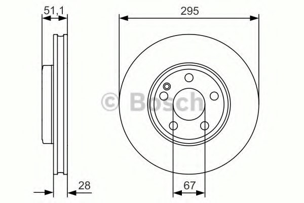 Гальмо дискове переднє 0986479A01 BOSCH