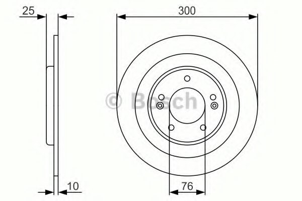 Bosch hyundai диск гальм. задній i40 0 986 479 A46
