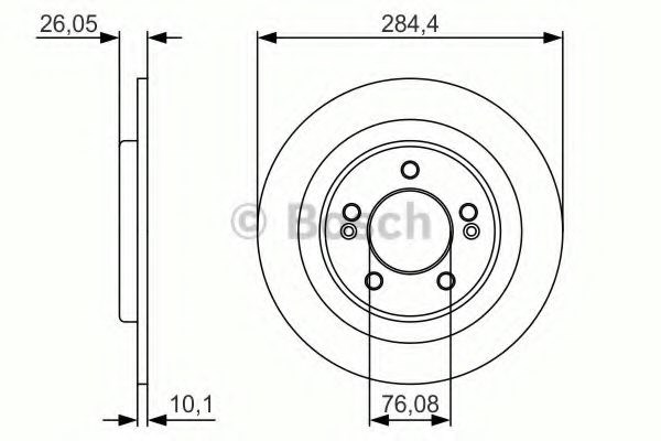 Bosch hyundai гальмівний диск задн.i30,kia ceed 11- 0 986 479 A47