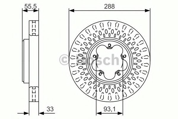 Гальмо дискове переднє 0986479A49 BOSCH